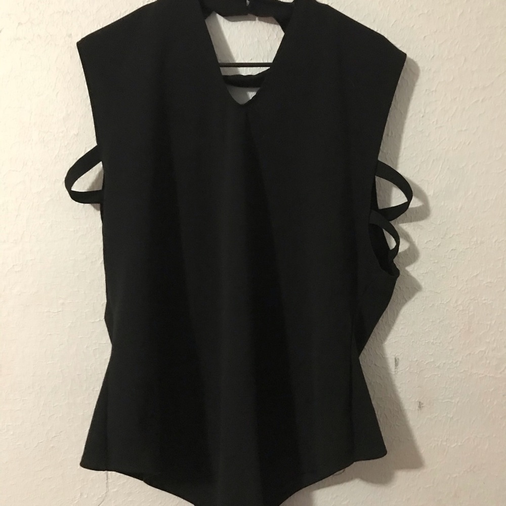 Black and floral body suit